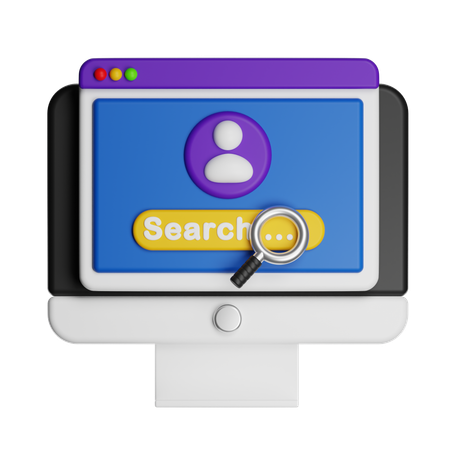 Web Search  3D Icon