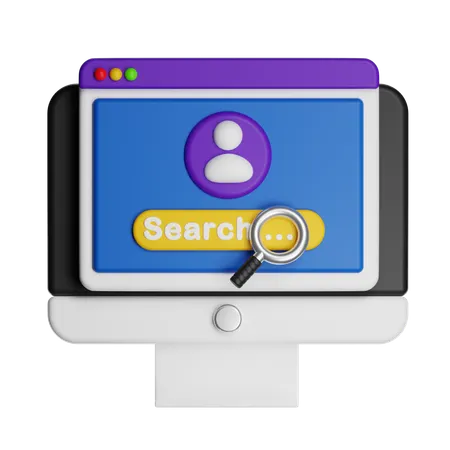 Web Search  3D Icon
