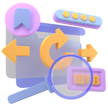 Web Search  3D Icon