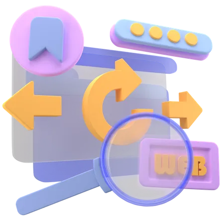 Web Search  3D Icon