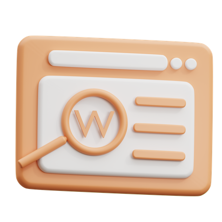 Web Search  3D Icon