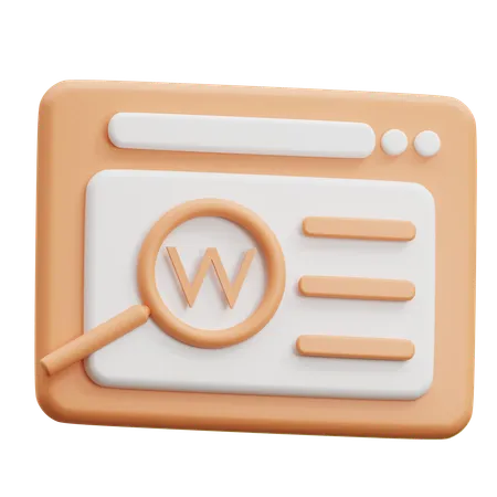 Web Search  3D Icon