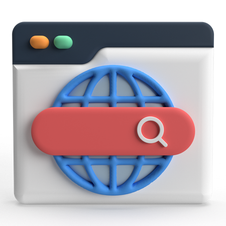 Web Search  3D Icon