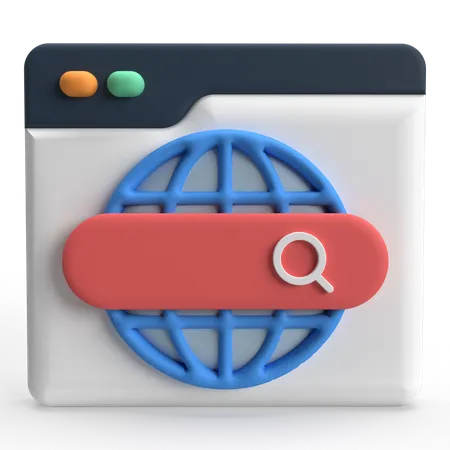Web Search  3D Icon