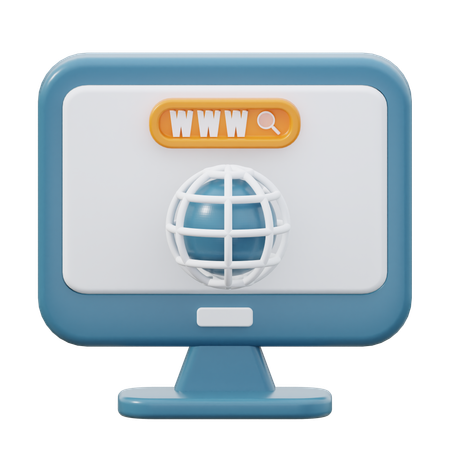 Web Search  3D Icon