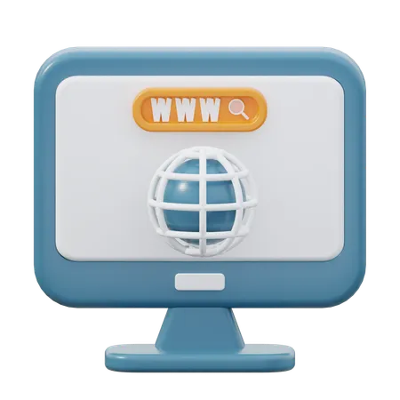 Web Search  3D Icon