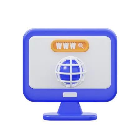 Web Search  3D Icon
