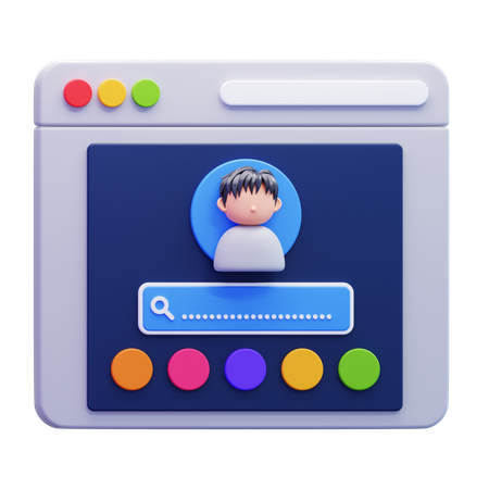 Web Search  3D Icon