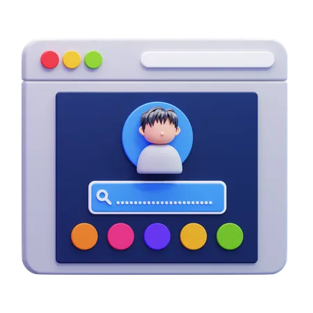 Web Search  3D Icon