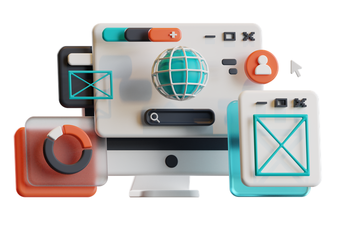 Web search  3D Icon
