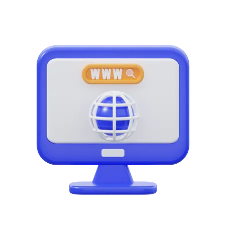 Web Search  3D Icon