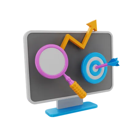 Web Search Analysis  3D Icon