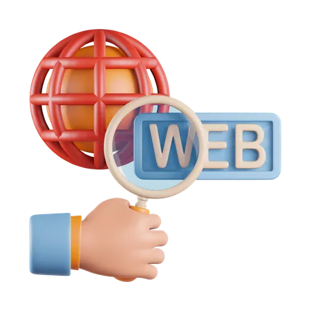 Web Search Analysis  3D Icon