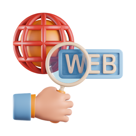 Web Search Analysis 3D Icon