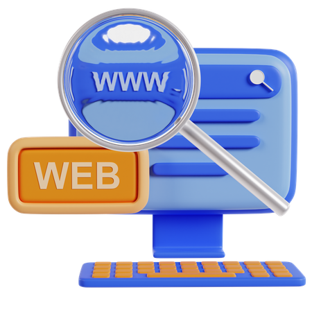 Web Search Bar  3D Icon