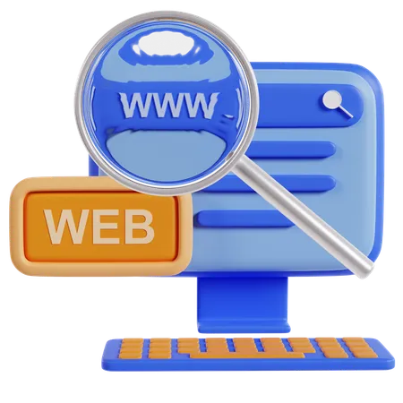 Web Search Bar  3D Icon