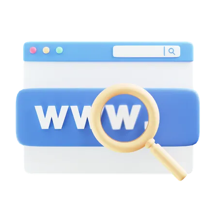 Web Searching  3D Icon