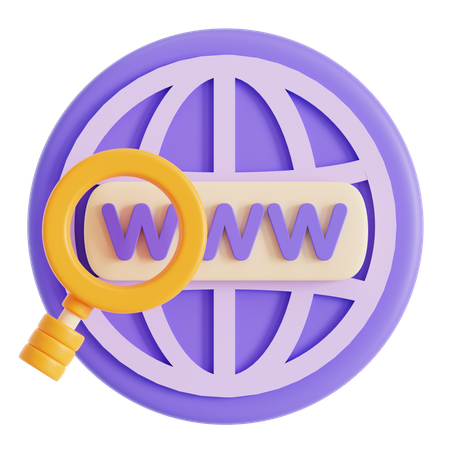 Web Searching  3D Icon