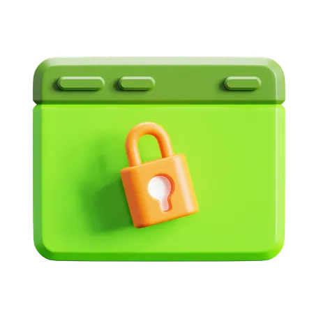 Web Secure  3D Icon
