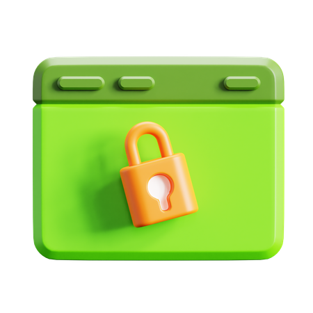 Web Secure  3D Icon