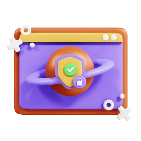 Sécurité Web  3D Icon