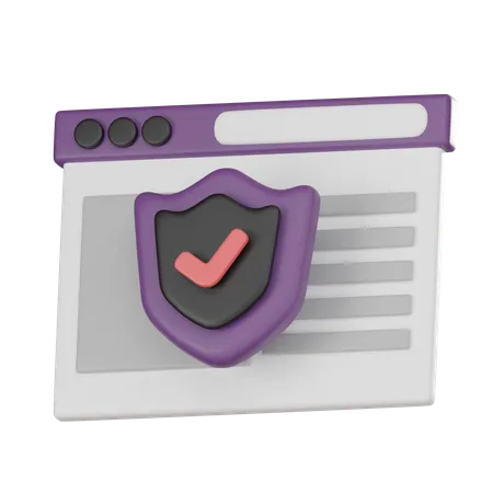 Enhance Web Safety With Of Secure Browsing Icon Ensure Internet Security And Data Encryption Ideal For Cybersecurity Concepts 3 D Render 3D Icon