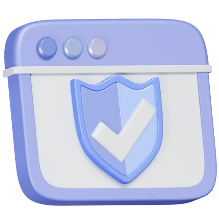This Icon Represents Web Security In A 3 D Format Suitable For Indicating Secure Web Environments Or Features 3D Icon