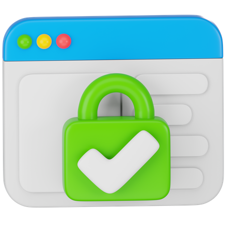 Web Security  3D Icon