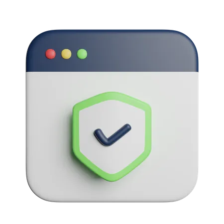 Web Security  3D Icon