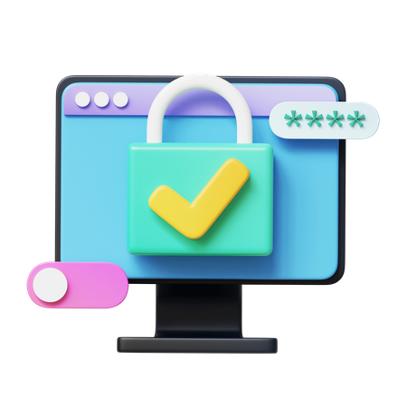 Web Security  3D Icon