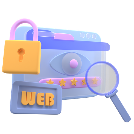 Web Security  3D Icon