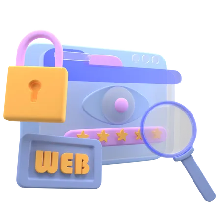 Web Security  3D Icon