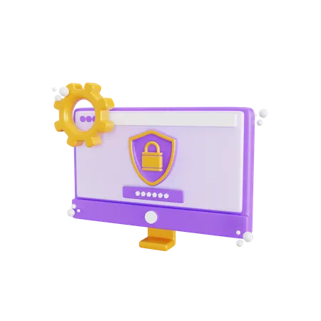 Web Security  3D Icon