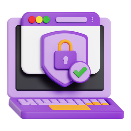 Web security  3D Icon