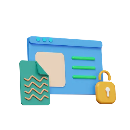 Web Security  3D Icon