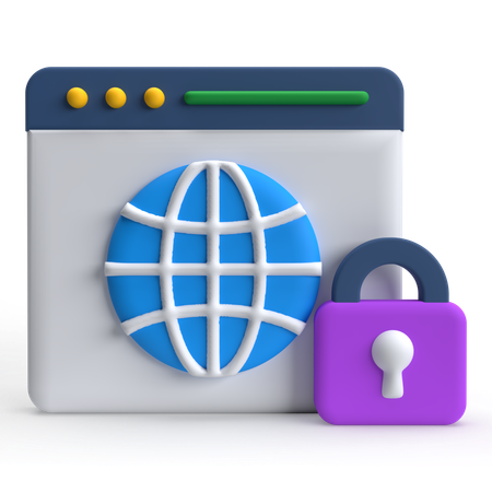 Web Security  3D Icon
