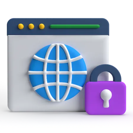 Web Security  3D Icon