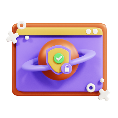 Web Security  3D Icon