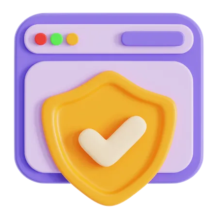 Web Security  3D Icon