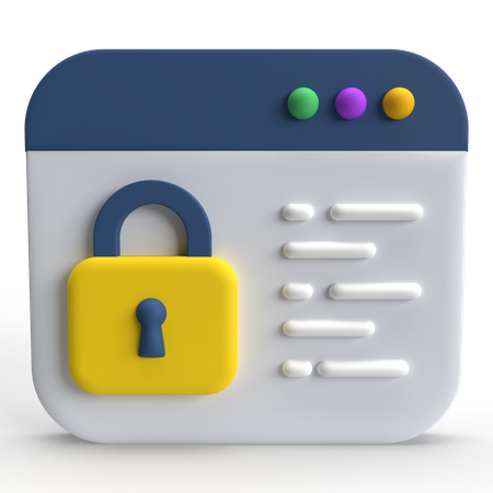 Web Security  3D Icon