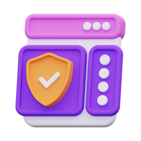 Web security  3D Icon