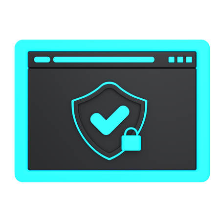 Web security  3D Icon