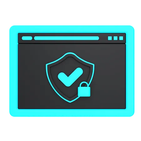 Web security  3D Icon