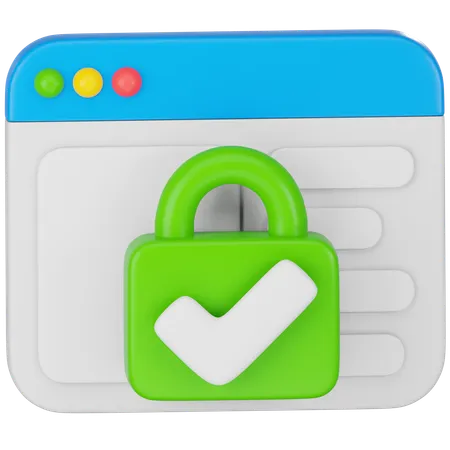 Web Security  3D Icon