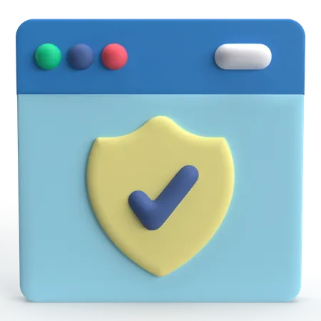 Web Security  3D Icon