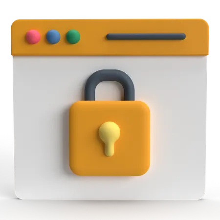 Web Security  3D Icon