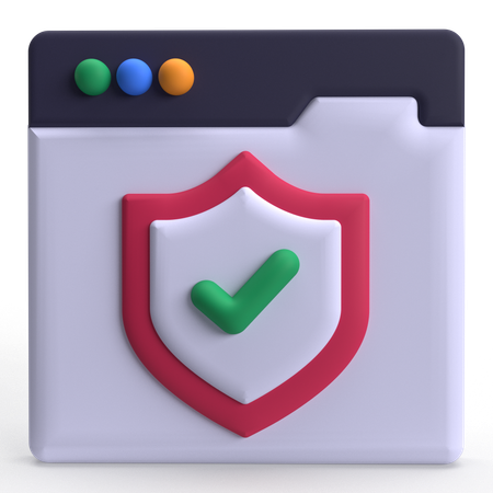 Web Security  3D Icon