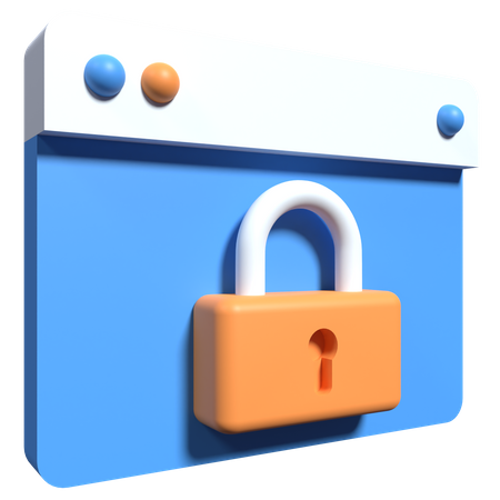 Web Security  3D Icon