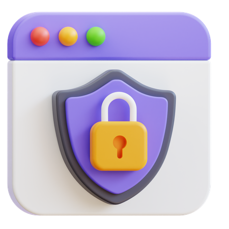 Web security  3D Icon