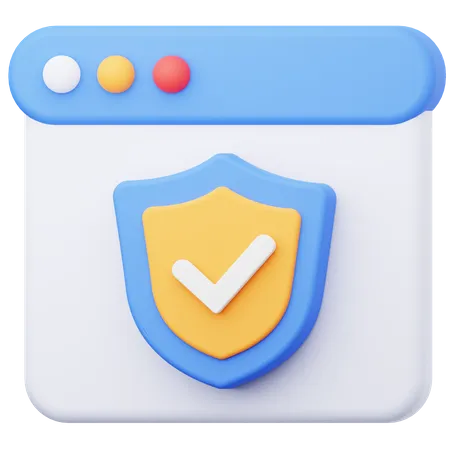 Web Security  3D Icon